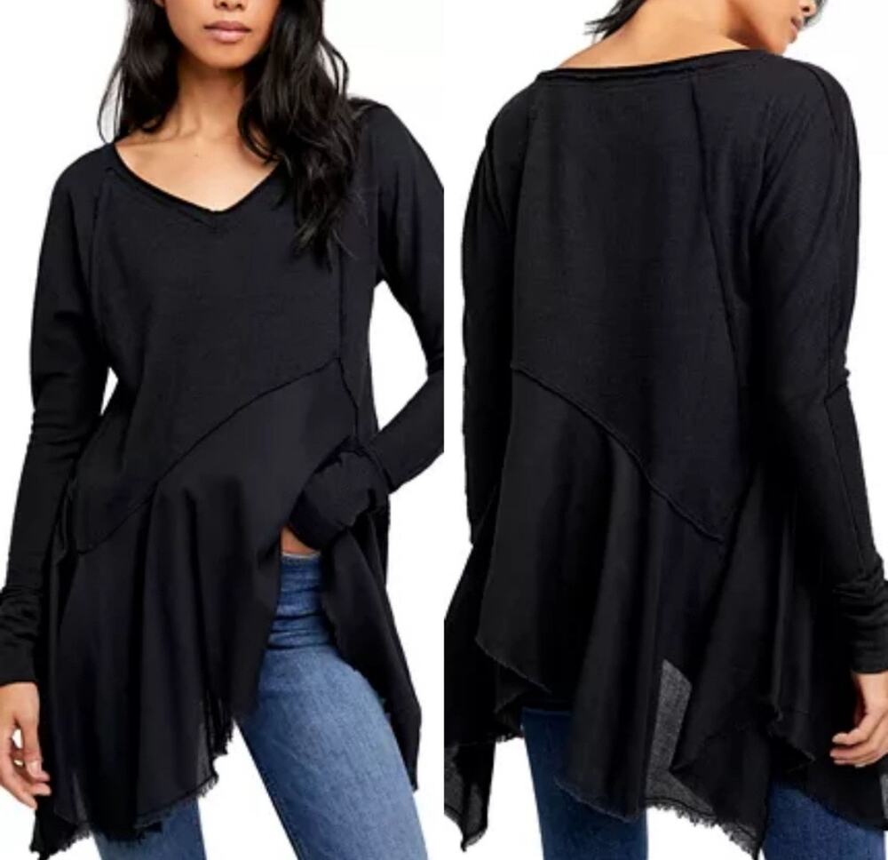 Free People Coming In Hot Asymmetrical Tunic Top Size Medium